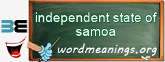 WordMeaning blackboard for independent state of samoa